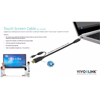 Vivolink PROUSBCHDMIUSBB10 USB kábel USB 3.2 Gen 1 (3.1 Gen 1) 10 m USB C čierny