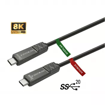 Vivolink PROUSBCMM10OP USB kábel USB 3.2 Gen 2 (3.1 Gen 2) 10 m USB C čierny