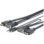 Vivolink PROVGAHDMIFLY3 videokábel adaptér 3 m VGA (D-Sub) + 3,5 mm HDMI Type-A (štandard) čierna
