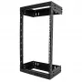 StarTech.com 18U 19-palcový nástenný sieťový rack – nastaviteľná hĺbka 12-20 palcov 2-stĺpikový open frame serverový rack pre AV/dátovú/IT komunikáciu/počítačové zariadenia/switch s klietkovými maticami a skrutkami