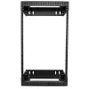 StarTech.com 18U 19-palcový nástenný sieťový rack – nastaviteľná hĺbka 12-20 palcov 2-stĺpikový open frame serverový rack pre AV/dátovú/IT komunikáciu/počítačové zariadenia/switch s klietkovými maticami a skrutkami