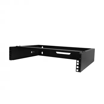 StarTech.com 2U nástenný sieťový rack – 14 palcov hĺbka (low profile) – 19-palcový držiak patch panelu pre ploché servery, IT zariadenia, sieťové switchy – nosnosť 35 kg, čierna