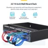 StarTech.com RACK-2U-14-BRACKET 2U 19-palcový nástenný sieťový rack, hĺbka 14 palcov (nízky profil), držiak na patch panel, nosnosť 35 kg (77 lbs), čierny