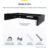 StarTech.com RACK-2U-14-BRACKET 2U 19-palcový nástenný sieťový rack, hĺbka 14 palcov (nízky profil), držiak na patch panel, nosnosť 35 kg (77 lbs), čierny