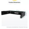 StarTech.com RACK-2U-14-BRACKET 2U 19-palcový nástenný sieťový rack, hĺbka 14 palcov (nízky profil), držiak na patch panel, nosnosť 35 kg (77 lbs), čierny
