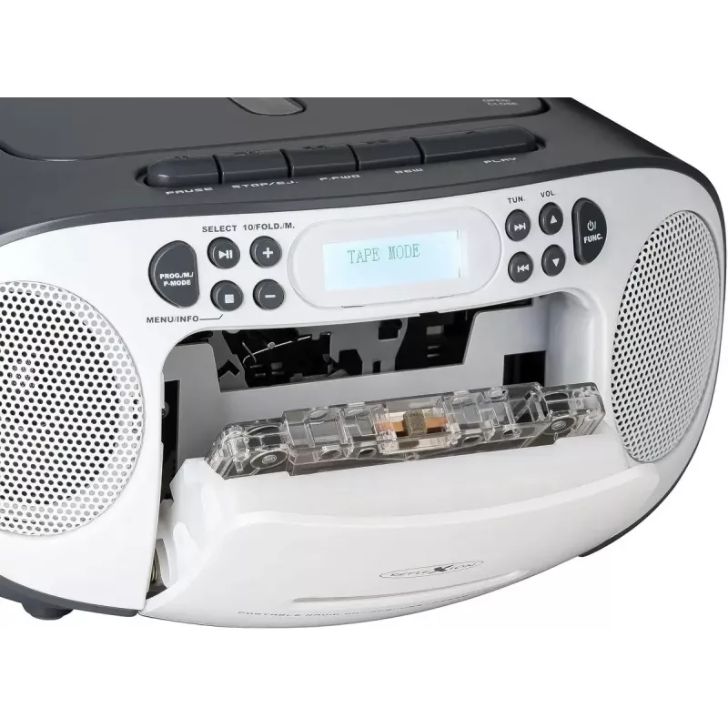 Prenosný ghettoblaster Reflexion RCR2260DAB biela/sivá s DAB+/UKW tunerom a CD prehrávačom