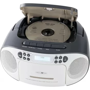 Prenosný ghettoblaster Reflexion RCR2260DAB biela/sivá s DAB+/UKW tunerom a CD prehrávačom