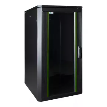 Voľne stojaci rack LOGON RDL22U68BL 22U 600 kg kapacita čierna