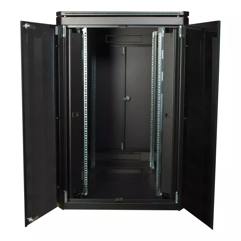 Voľne stojaca rack skriňa LOGON RDL22U88BL 22U čierna 600 kg kapacita