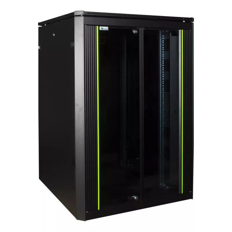 Voľne stojaca rack skriňa LOGON RDL22U88BL 22U čierna 600 kg kapacita