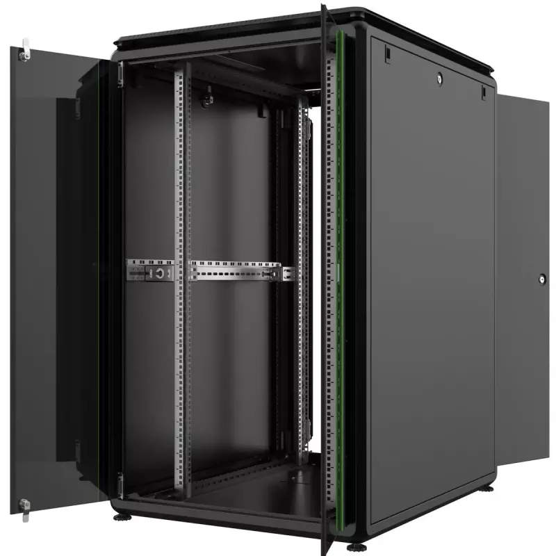LANVIEW Data Line RDL26U81BL 19" 26U voľne stojaca rack skriňa, 800 x 1000 x 1342 mm, čierna