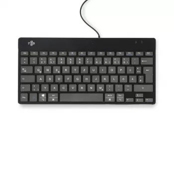 R-Go Tools ergonomická klávesnica R-Go Compact Break, kompaktná klávesnica so softvérom na prestávky, QWERTZ (DE), káblová, čierna