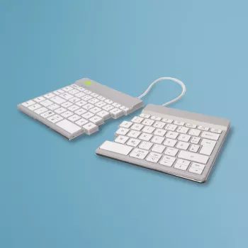 R-Go Tools ergonomická klávesnica R-Go Split Break so softvérom na prestávky, ergonomická delená klávesnica, QWERTZ (DE), Bluetooth, biela