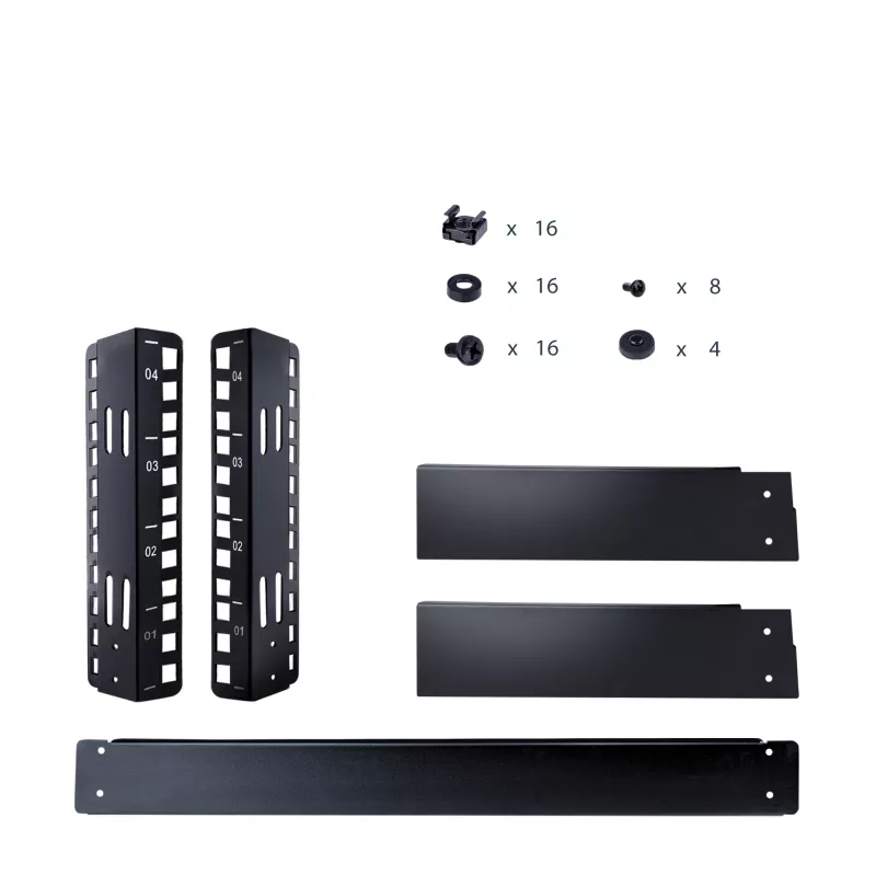StarTech.com 2-stĺpikový 4HE desktopový serverový rack, malý otvorený 19