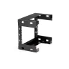 StarTech.com 8U 19-palcový nástenný sieťový rack – 12-palcový hĺbkový 2-stĺpikový open-frame serverový rack pre dátové/AV/IT/počítačové zariadenia/patch panel s klietkovými maticami a skrutkami, 135 lb nosnosť, čierna (RK812WALLO)