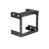 StarTech.com 8U 19-palcový nástenný sieťový rack – 12-palcový hĺbkový 2-stĺpikový open-frame serverový rack pre dátové/AV/IT/počítačové zariadenia/patch panel s klietkovými maticami a skrutkami, 135 lb nosnosť, čierna (RK812WALLO)