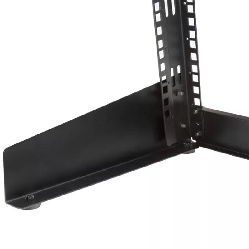 StarTech.com 2-post 8U stolný serverový rack, malý open-frame 19-palcový počítačový rack, kompaktný sieťový rack pre AV/štúdiové/dátové/IT zariadenia – samostatný dvojstĺpikový rack pre domácnosť/kanceláriu