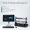 StarTech.com 2-post 8U stolný serverový rack, malý open-frame 19-palcový počítačový rack, kompaktný sieťový rack pre AV/štúdiové/dátové/IT zariadenia – samostatný dvojstĺpikový rack pre domácnosť/kanceláriu