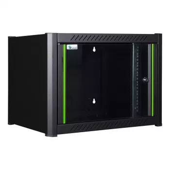 Nástenný rack LOGON RWM07U45BL 7U čierny kľúčový zámok manažment káblov