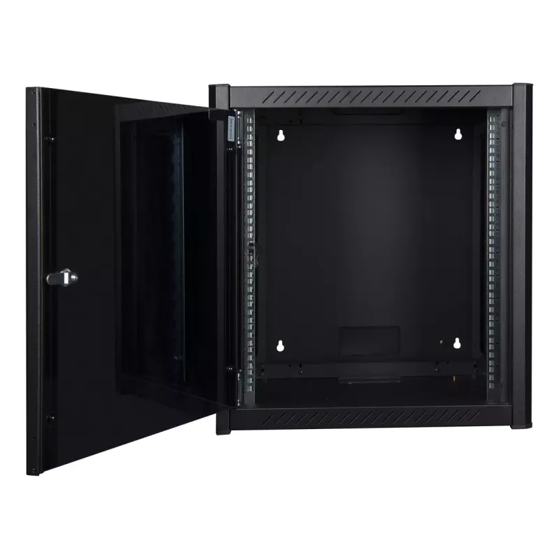 Nástenný rack LOGON RWP12U56BL 12U čierny zámok na kľúč