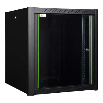 Nástenný rack LOGON RWP12U56BL 12U čierny zámok na kľúč
