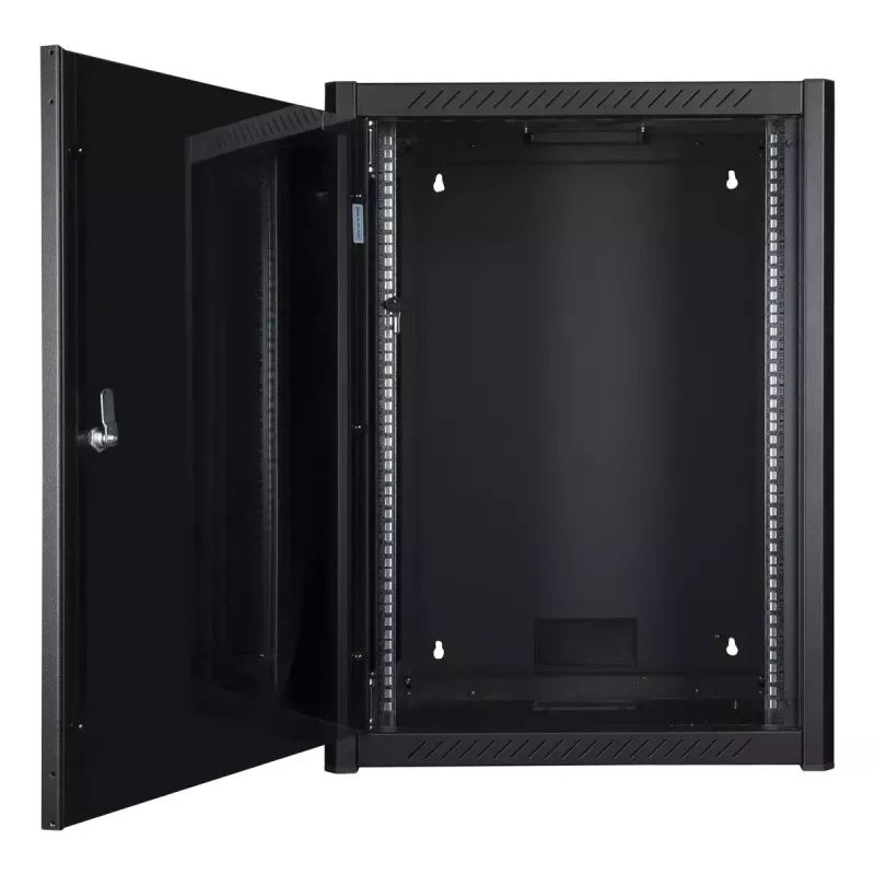 Nástenný rack LOGON RWP16U45BL 16U čierny zámok na kľúč