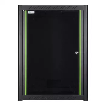 Nástenný rack LOGON RWP16U45BL 16U čierny zámok na kľúč