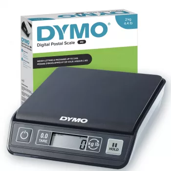 DYMO M2 digitálna zásielková váha | kapacita 2 kg USB poštová váha | kompaktná veľkosť 18,5 cm D x 16,1 cm Š x 4,4 cm V