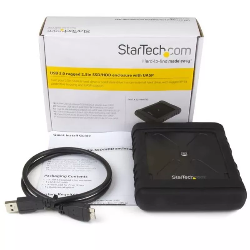 StarTech.com Robustné externé puzdro na pevný disk - USB 3.0 na 2,5-palcový SATA 6 Gbit/s HDD alebo SSD - UASP