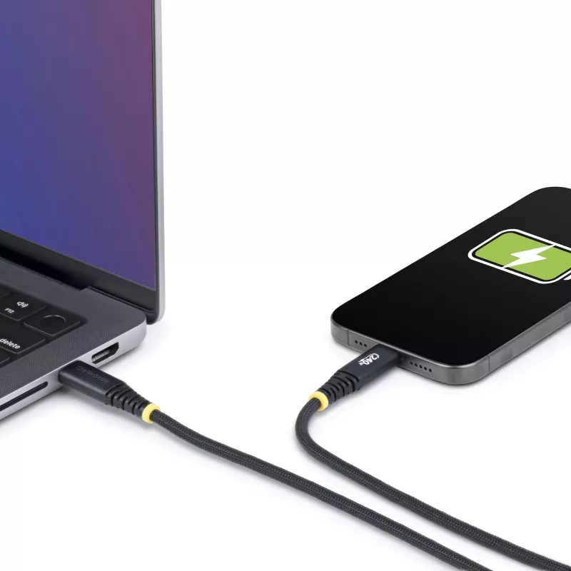 StarTech.com 1,8 m (2 m) USB-C nabíjací kábel, robustný a ultra-flexibilný, 240 W (5 A) PD EPR, USB 2.0 kábel na nabíjanie notebooku, USB-IF certifikovaný, odolný USB-C nabíjací kábel