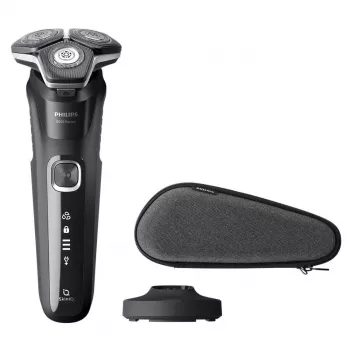 Elektrický rotačný holiaci strojček Philips Series 5000 S5898/35 — 3-hlavicový, mokré a suché holenie, SteelPrecision čepele, 60 min bez kábla
