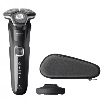 Elektrický rotačný holiaci strojček Philips Series 5000 S5898/35 — 3-hlavicový, mokré a suché holenie, SteelPrecision čepele, 60 min bez kábla
