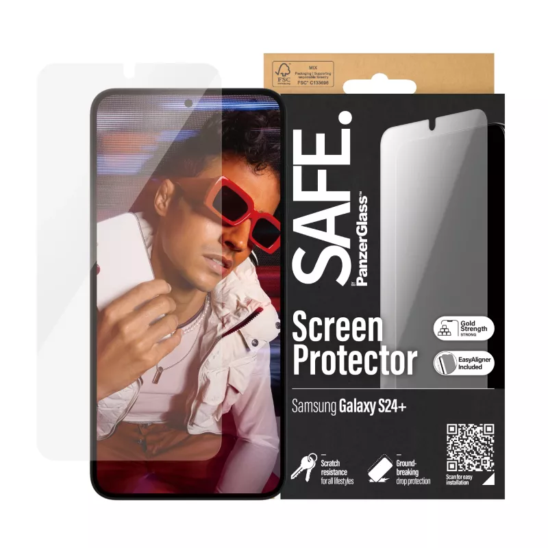 PanzerGlass SAFE. by ® ochranná fólia displeja Samsung Galaxy S24+ | Ultra-Wide Fit s EasyAligner