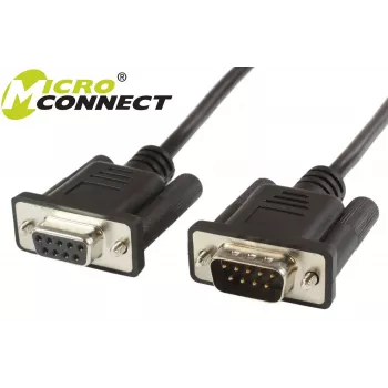 Microconnect SCSEHN3B sériový kábel čierny 3 m DB9 M DB9 F