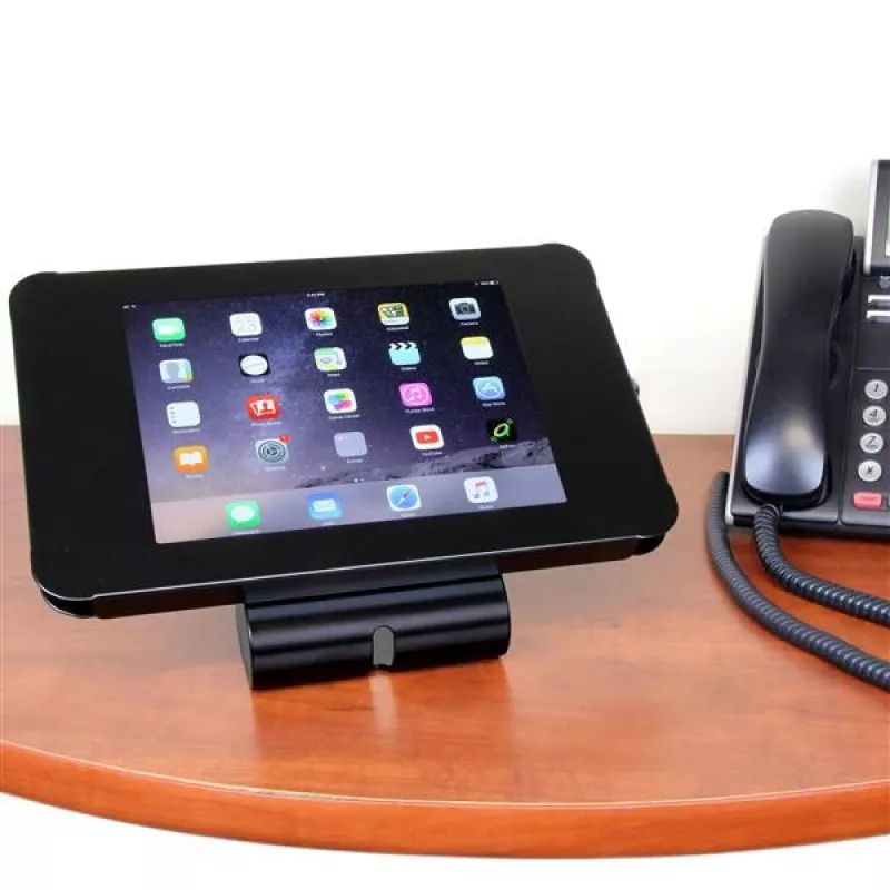 StarTech.com SECTBLTPOS uzamykateľný stojan na tablet pre iPad 9,7 palca, montáž na stôl alebo stenu, oceľ, montážne rozhranie 100 x 100 mm, čierny