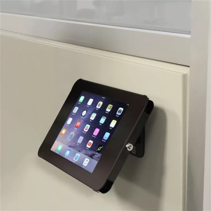 StarTech.com SECTBLTPOS uzamykateľný stojan na tablet pre iPad 9,7 palca, montáž na stôl alebo stenu, oceľ, montážne rozhranie 100 x 100 mm, čierny