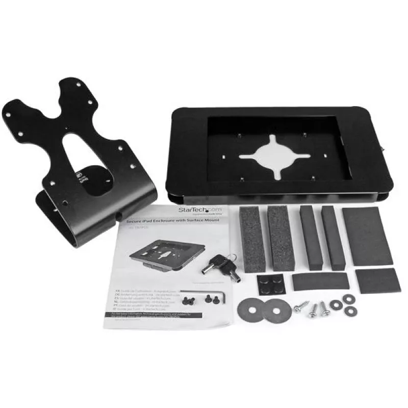 StarTech.com SECTBLTPOS uzamykateľný stojan na tablet pre iPad 9,7 palca, montáž na stôl alebo stenu, oceľ, montážne rozhranie 100 x 100 mm, čierny