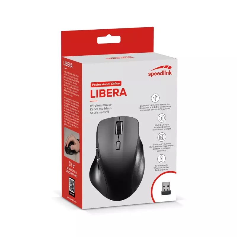 Myš SPEEDLINK SL-630021-RRBK RF Wireless + Bluetooth