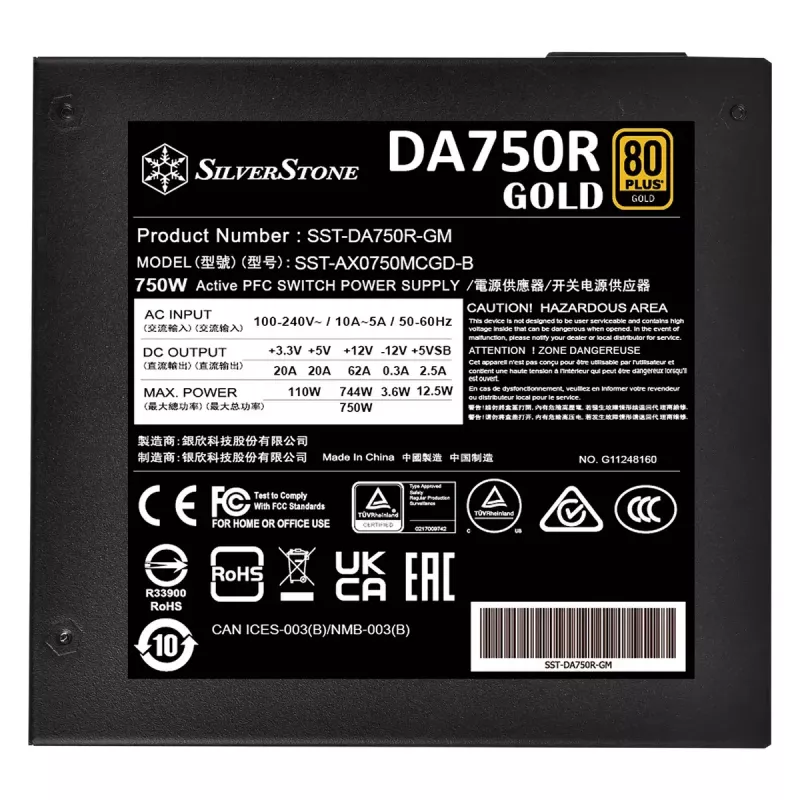 Napájací zdroj Silverstone SST-DA750R-GMA 750 W
