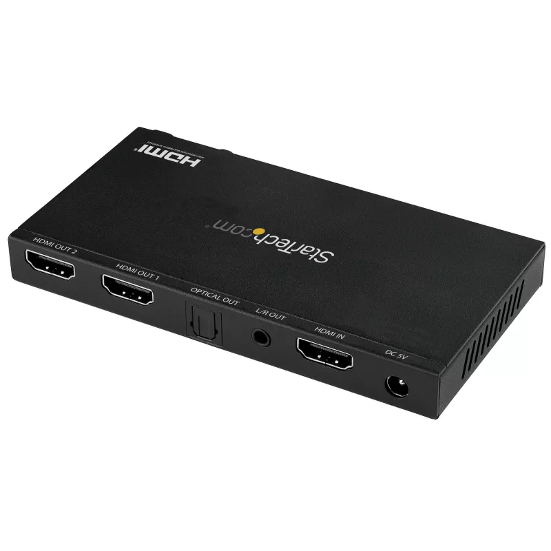 StarTech.com ST122HD20S 2-portový rozdeľovač HDMI (1x2), 4K 60Hz, HDMI 2.0, so škálovačom, HDCP 2.2, emulácia EDID, priestorový zvuk 7.1