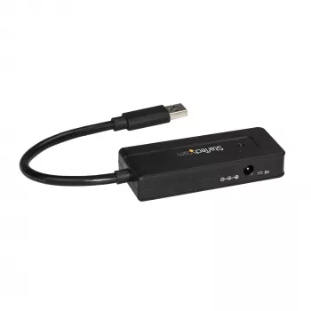 StarTech.com 4-portový USB 3.0 hub (SuperSpeed 5 Gbit/s) s rýchlym nabíjaním – prenosný USB 3.1 Gen 1 Type-A hub pre laptop/desktop – USB bus-power alebo samostatne napájaný pre vysoký výkon – mini/kompaktný