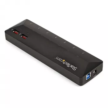 StarTech.com 7-portový USB 3.0 hub plus vyhradené nabíjacie porty - 2 x 2.4A porty~7-portový USB 3.0 hub (5Gbps) plus vyhradené nabíjacie porty - 2 x 2.4A porty