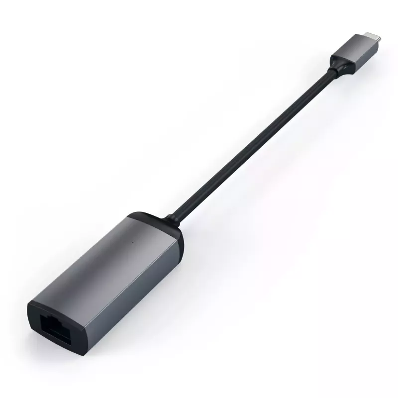 Satechi ST-TCENM adaptér USB-C na Gigabit Ethernet, hliník, vesmírne sivý