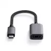 USB kábel Satechi ST-UCATCM USB-C na USB-A, USB 3.2 Gen 1 (5 Gbit/s), sivý