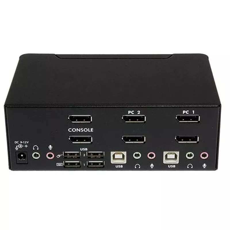 StarTech.com 2-portový Dual DisplayPort USB KVM prepínač s audio a USB 2.0 hubom