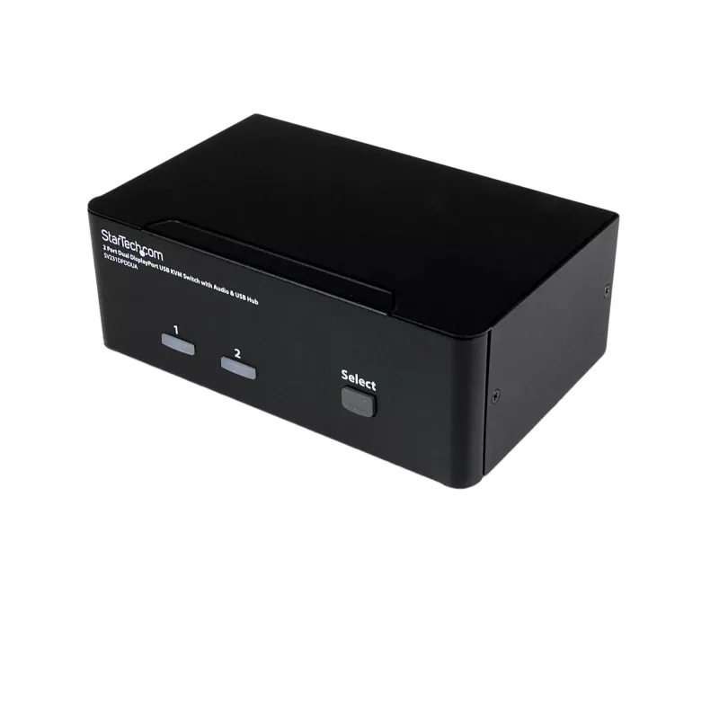 StarTech.com 2-portový Dual DisplayPort USB KVM prepínač s audio a USB 2.0 hubom