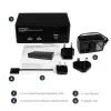 StarTech.com 2-portový Dual DisplayPort USB KVM prepínač s audio a USB 2.0 hubom