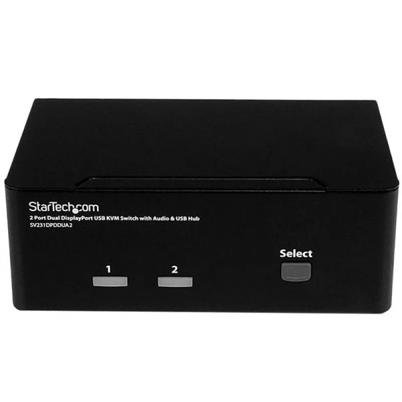 StarTech.com 2-portový DisplayPort Dual-Monitor KVM prepínač – 4K 60Hz