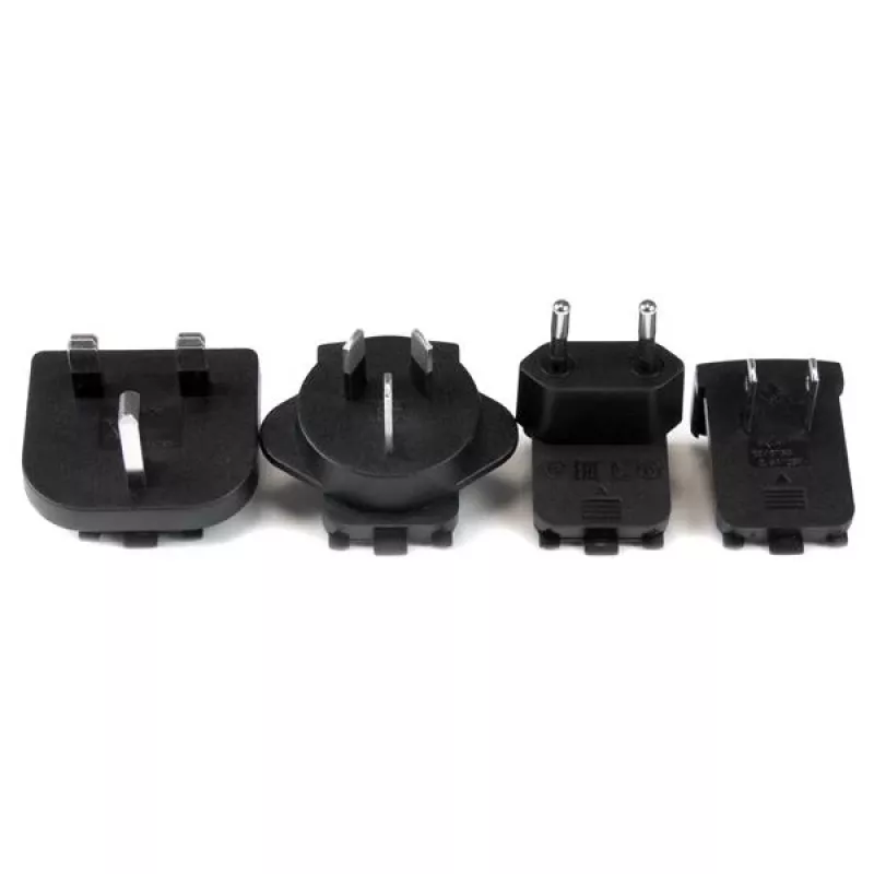 StarTech.com SVA9M2NEUA univerzálny náhradný jednosmerný napájací adaptér, 9 V 2 A, 100 – 240 V AC, valcový konektor typu M, zástrčky NA/EU/UK/AU