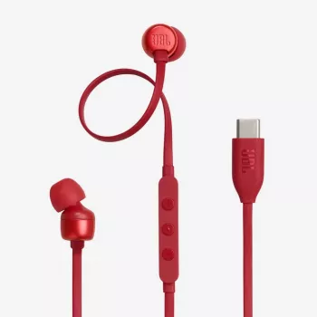 JBL Tune 310C headset káblový in-ear hovory/hudba USB Type-C červený